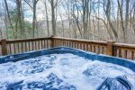 Hot tub-view during winter